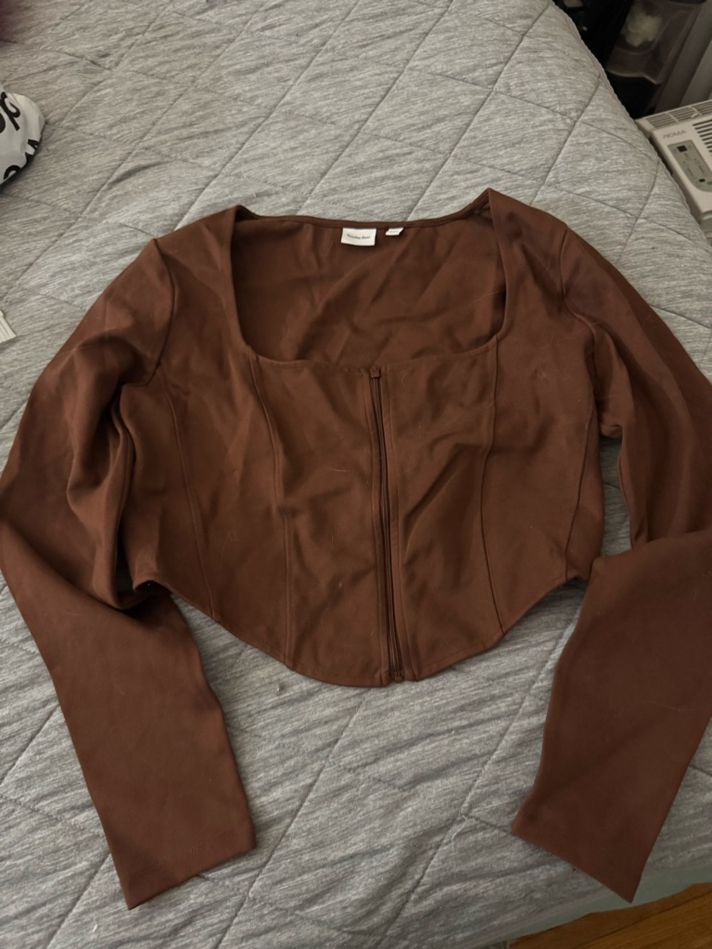 Sunday Best Chocolate Brown Cropped Top